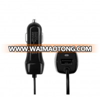 2.1A usb car charger adapter with type c cable