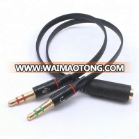 Speaker and Headphone Splitter 3.5mm stereo Audio Adapter Cable Flat