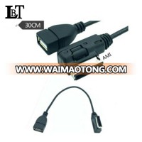 0.3m Aux Cable for Audi AMI MDI MMI 4F0051510G USB Audio MP3 music interface Adapter for Car and Volkswagen