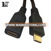 2018 New Product USB 3.1 type c cable Male to Female Extension Adapter Cable Gold Plated Type-c USB c female