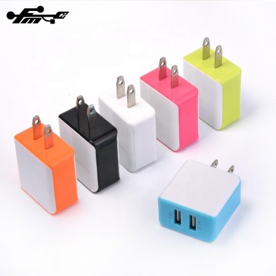 2019 Hot sale universal 5v 2a usb wall charger us plug, dual usb for iphone and for samsung wall charger