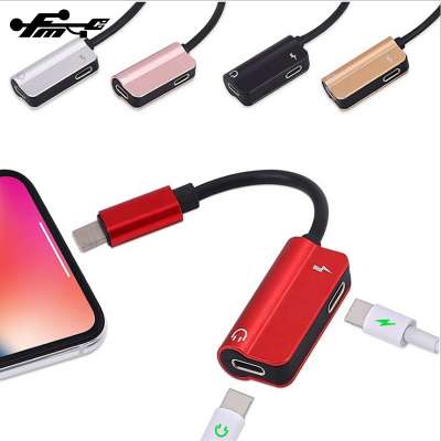 2 In 1 Double Jacks Headphone Aux Audio Adapter Charger Splitter For iPhone 7/7Plus/8/8Plus/XS Max/11 Pro